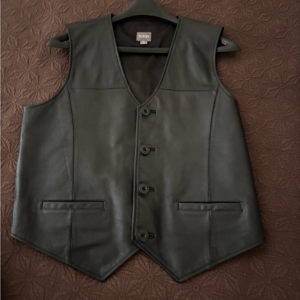 Wilson Leather Mens‎ Medium Black Vest